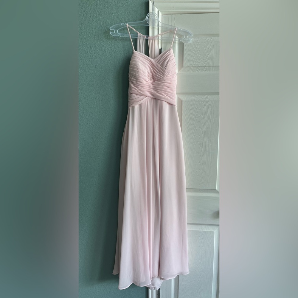 Azazie Blush Bridesmaid Pink Dress